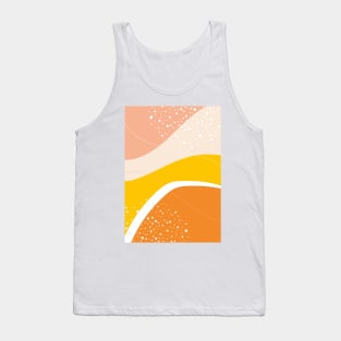 Modern Abstract Organic Shapes in Pink, Yellow and Orange Tank Top